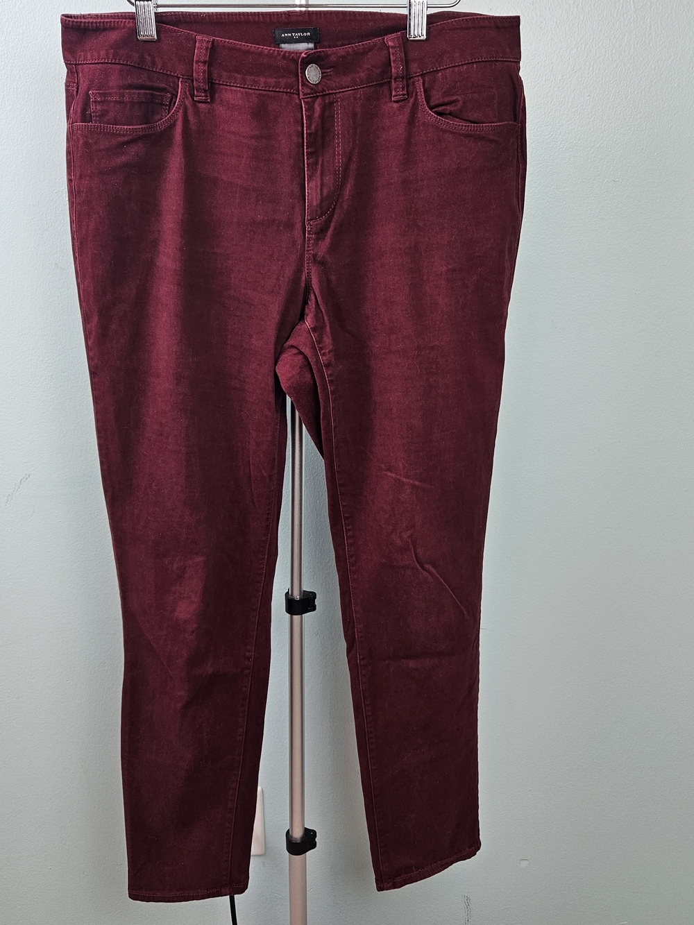 Ann Taylor Burgundy Corduroy Curvey Jeans